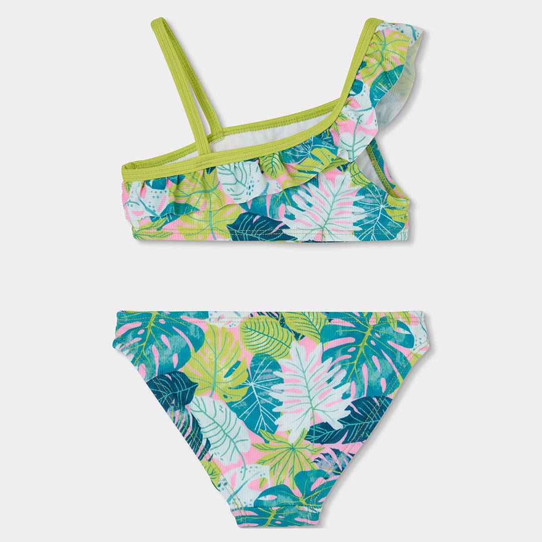 Bikini para Niña con Protección Solar UPF 50+ y Estampado Tropical 2/4