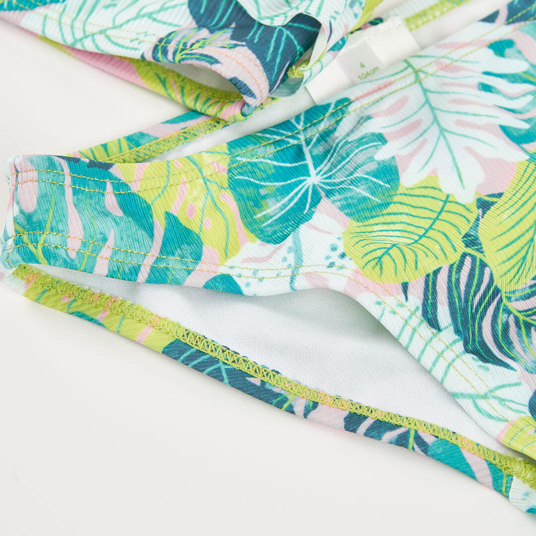 Bikini para Niña con Protección Solar UPF 50+ y Estampado Tropical 4/4