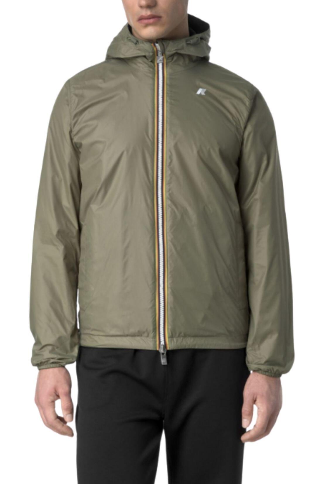K-WAY – Veste homme Jake Plus.2 réversible, slim, noir/vert, taille XL 2/3