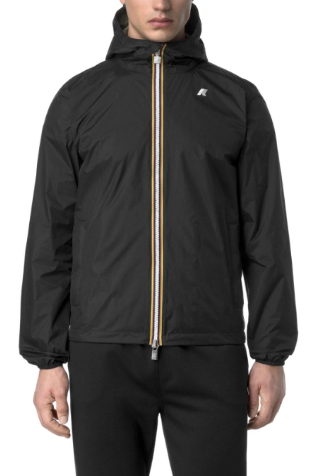 K-WAY – Veste homme Jake Plus.2 réversible, slim, noir/vert, taille XL 1/3