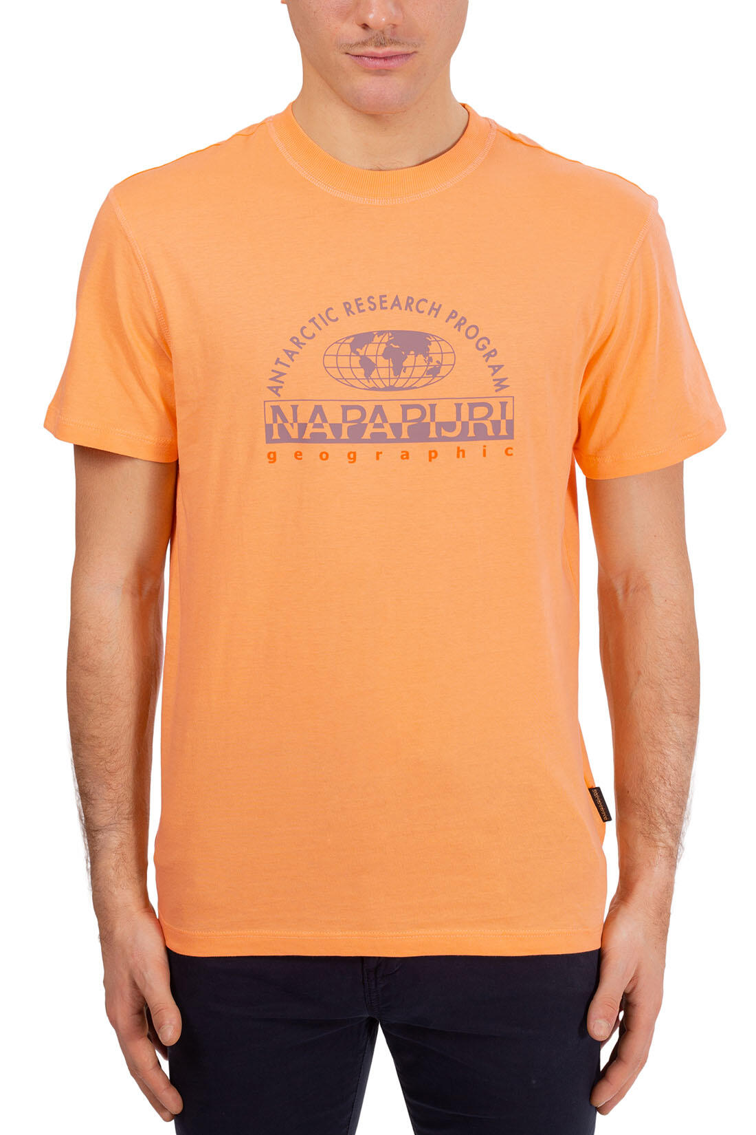 NAPAPIJRI – Herren-T-Shirt regular Macas, Größe L, Farbe Orange 2/4