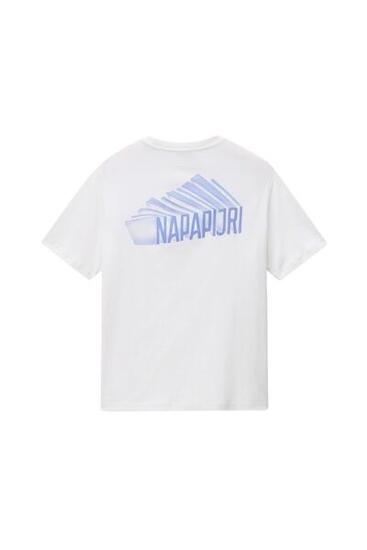 T-shirt - Homme - coupe regular, col rond - Senar - bleu/blanc