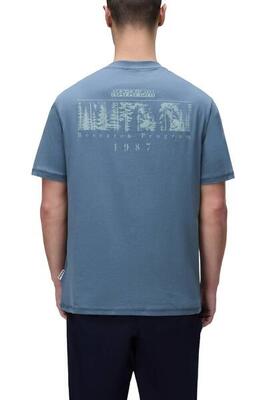 Napapijri - t-shirt voor mannen senar, maat xxl, kleur grijs