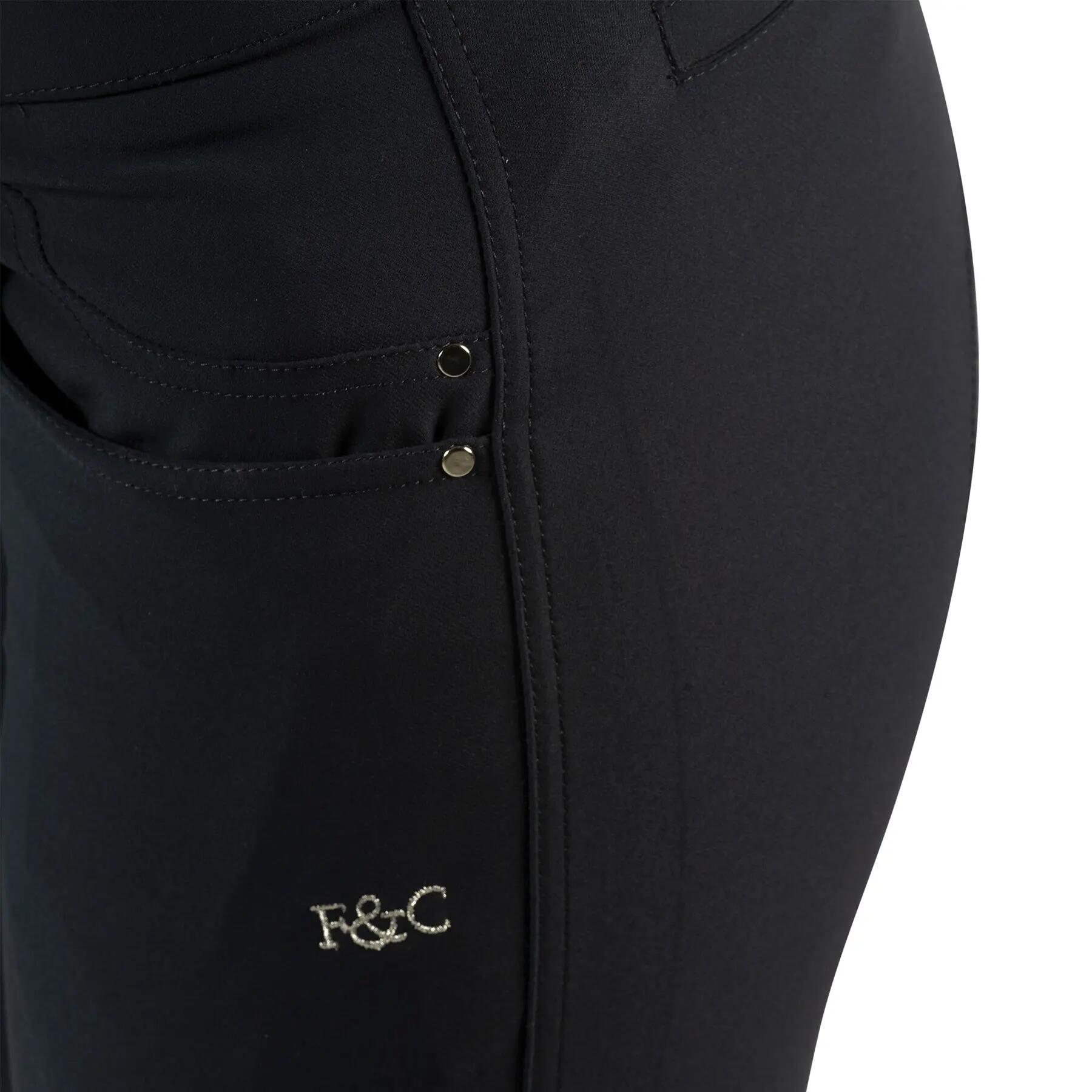Pantaloni da equitazione mid grip per bambini Flags&Cup Pampelone 2/3