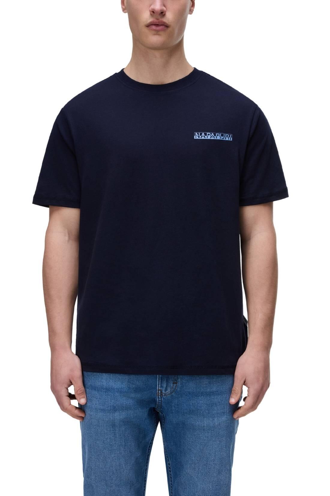 NAPAPIJRI - T-shirt voor mannen Senar, maat 3XL, kleur donkerblauw 3/3