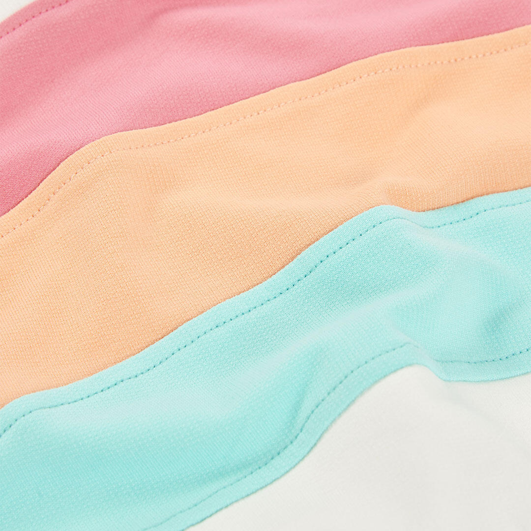 Sudadera de felpa para niña con bandas de colores 4/4