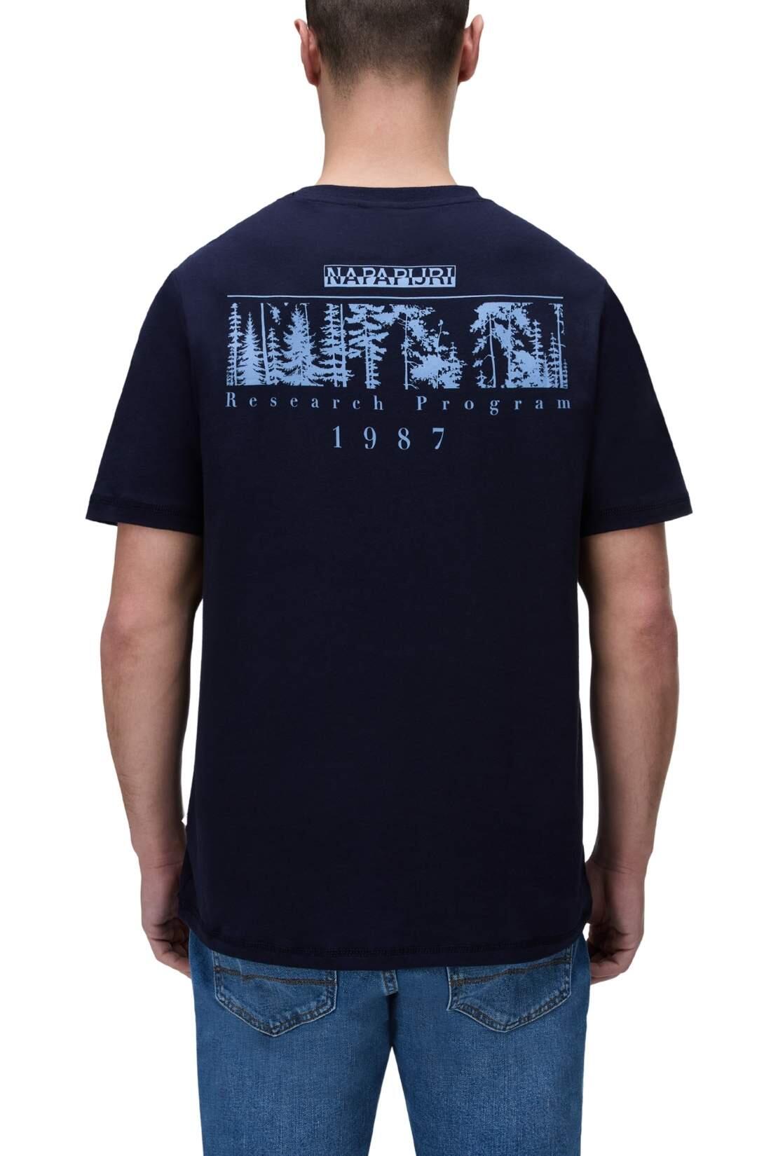 NAPAPIJRI - T-shirt voor mannen Senar, maat 3XL, kleur donkerblauw 1/3