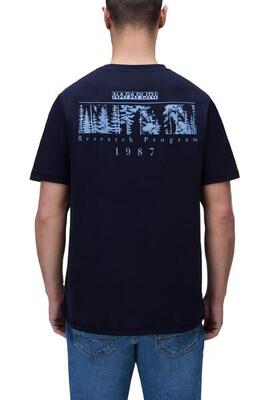 Napapijri - t-shirt voor mannen senar, maat 3xl, kleur donkerblauw