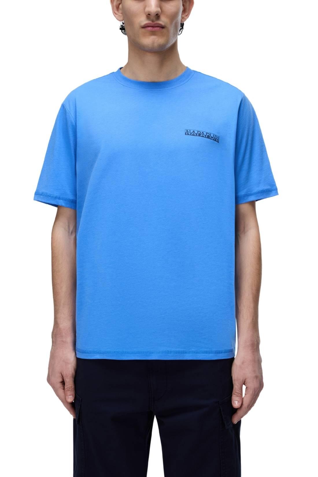NAPAPIJRI - T-shirt voor mannen Senar - maat M - kleur Hemelsblauw 3/3