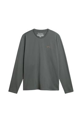 Napapijri - heren t-shirt suri, lange mouwen, saliegroen, xxl