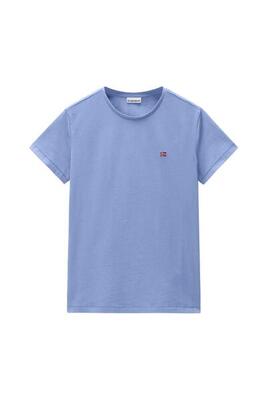 Napapijri - dames t-shirt suri - maat l, kleur hemelsblauw