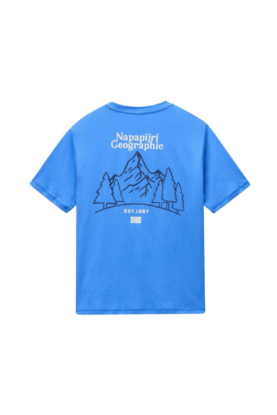 NAPAPIJRI - T-shirt voor mannen Senar - maat M - kleur Hemelsblauw 2/3