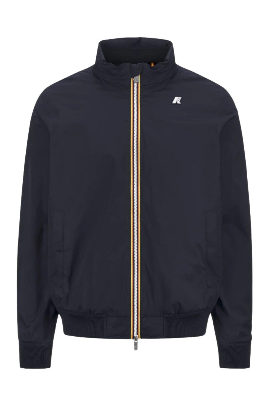 K-WAY Casaco masculino Amaury Stretch Nylon Jersey tamanho: M cor: Azul marinho 2/3