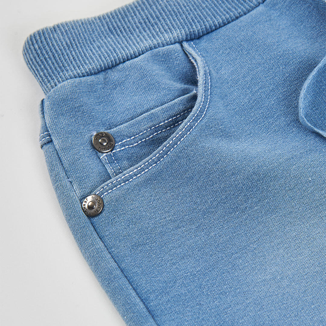 Bermudas Denim de Felpa para Niño  Efecto Vaquero Bleach 3/4