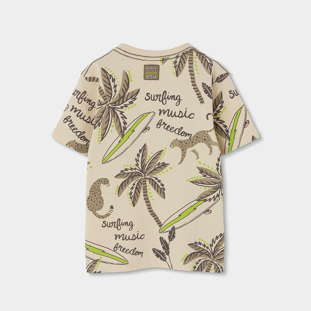 Conjunto de camiseta estampada y pantalón corto para niño 5/7