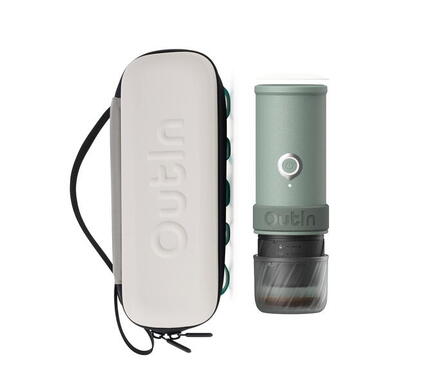 Kit OutIn Nano Tragbare elektrische Espressomaschine + EVA-Etui – Canyon Grün