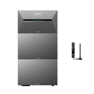 Kit anker solix solarbank 3 e2700 pro met 2 bp5000 uitbreidingsbatterijen