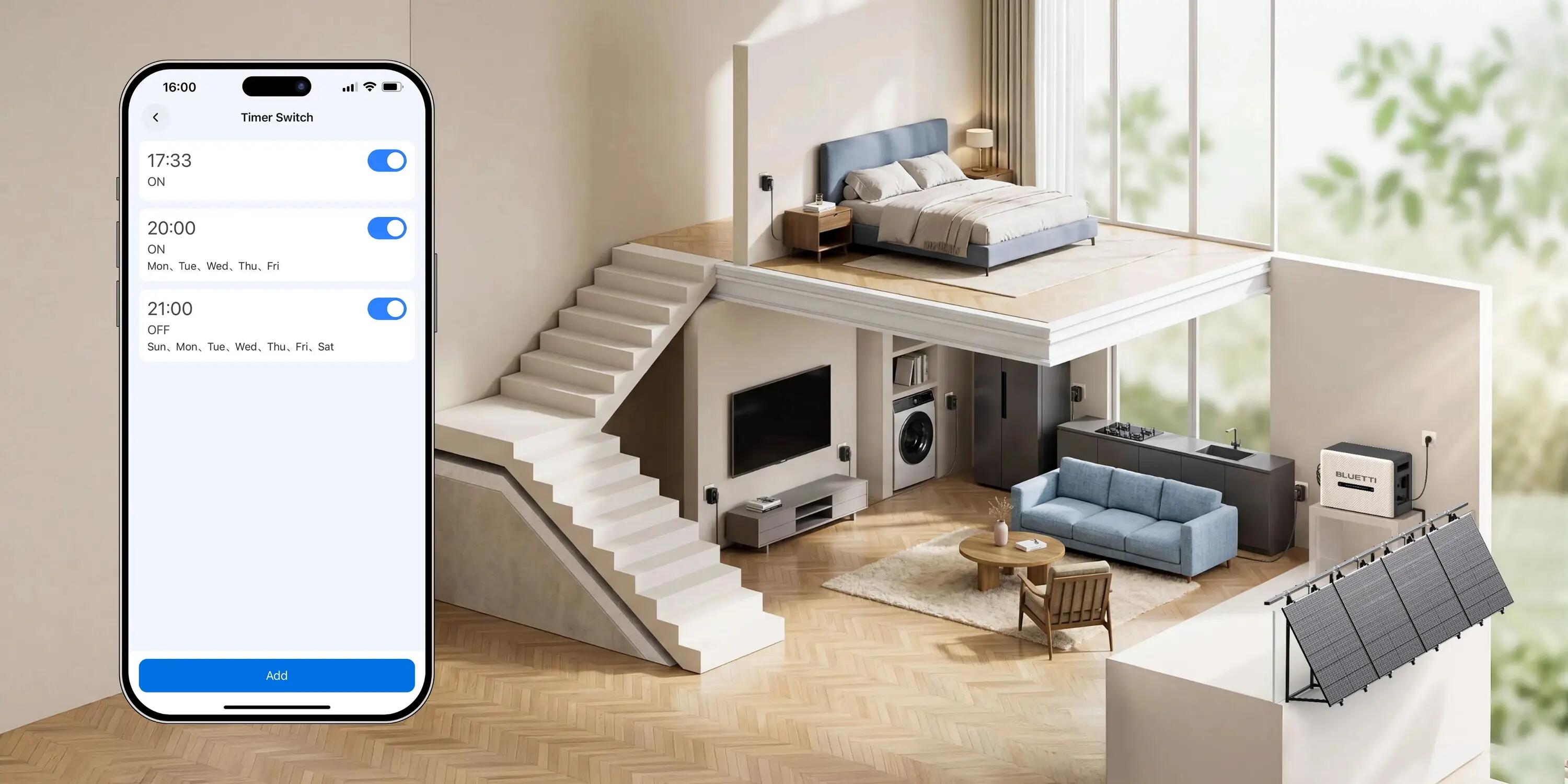 BLUETTI S1 presa intelligente Wi-Fi 16 A con monitoraggio dei consumi 6/8