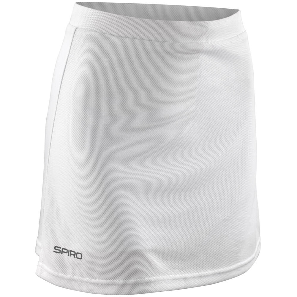 SPIRO Ladies/Womens Windproof Quick Dry Sports Skort (White)