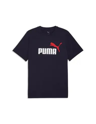 T-shirt PUMA Essentials 2 con logo n. 1 a colori.