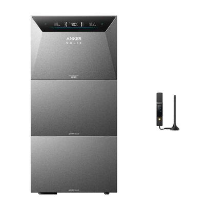 Kit anker solix solarbank 4 e5000 pro met 2 bp5000 uitbreidingsbatterijen