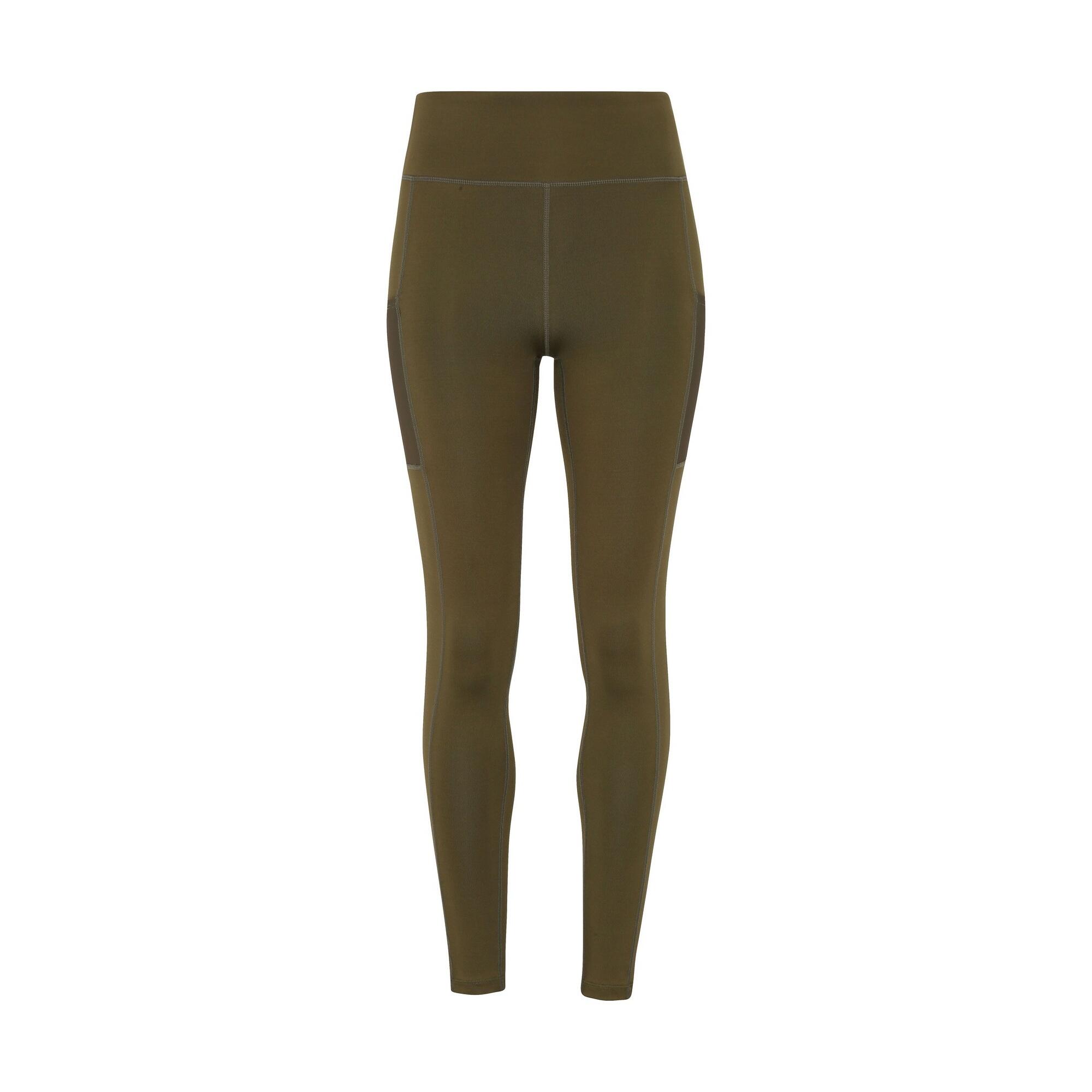TRIDRI Womens/Ladies Performance Compression Leggings (Olive Green)