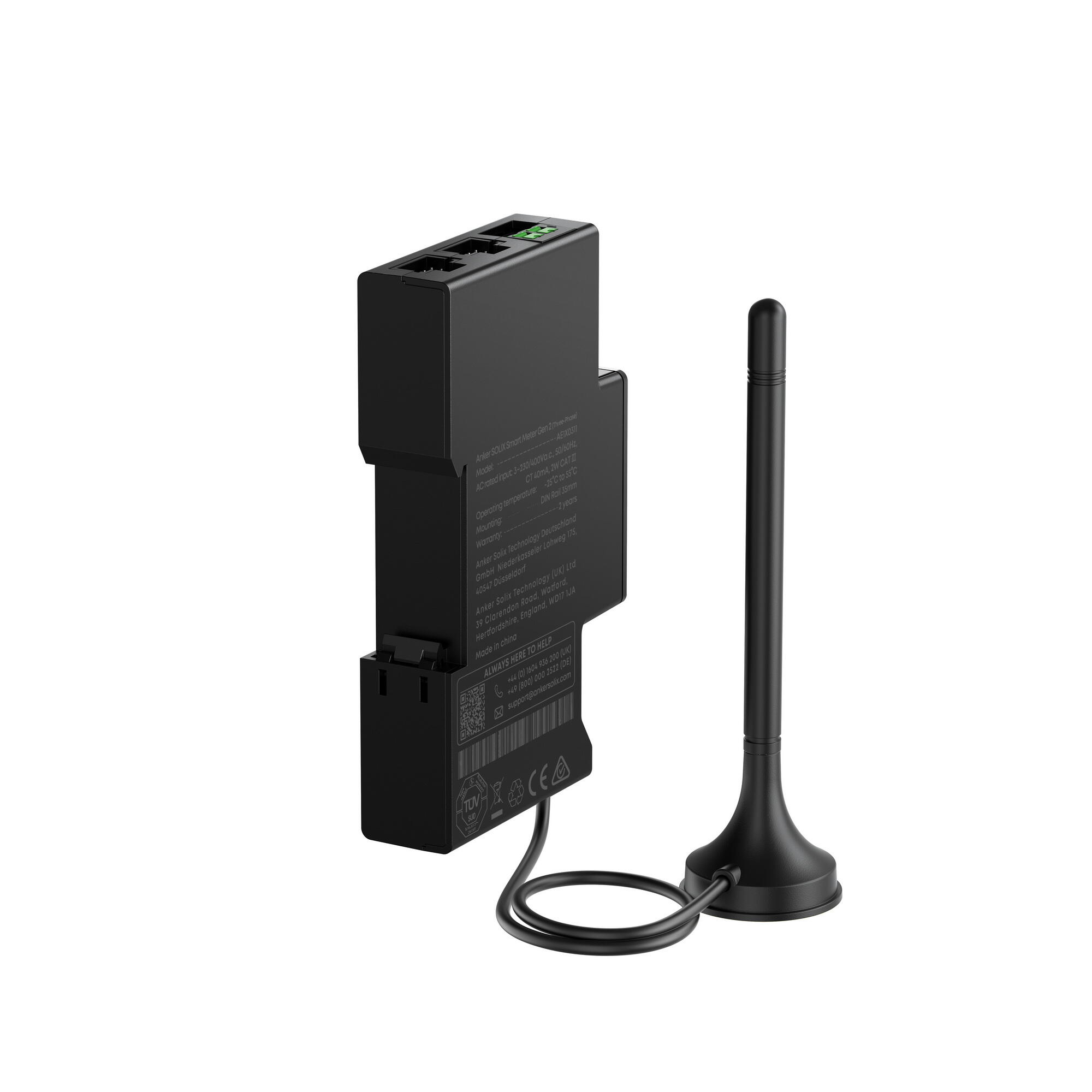 Anker SOLIX Smart Meter Gen 2 dreiphasig, Energiezähler 63 A für Solarbank 3 & 4 6/9