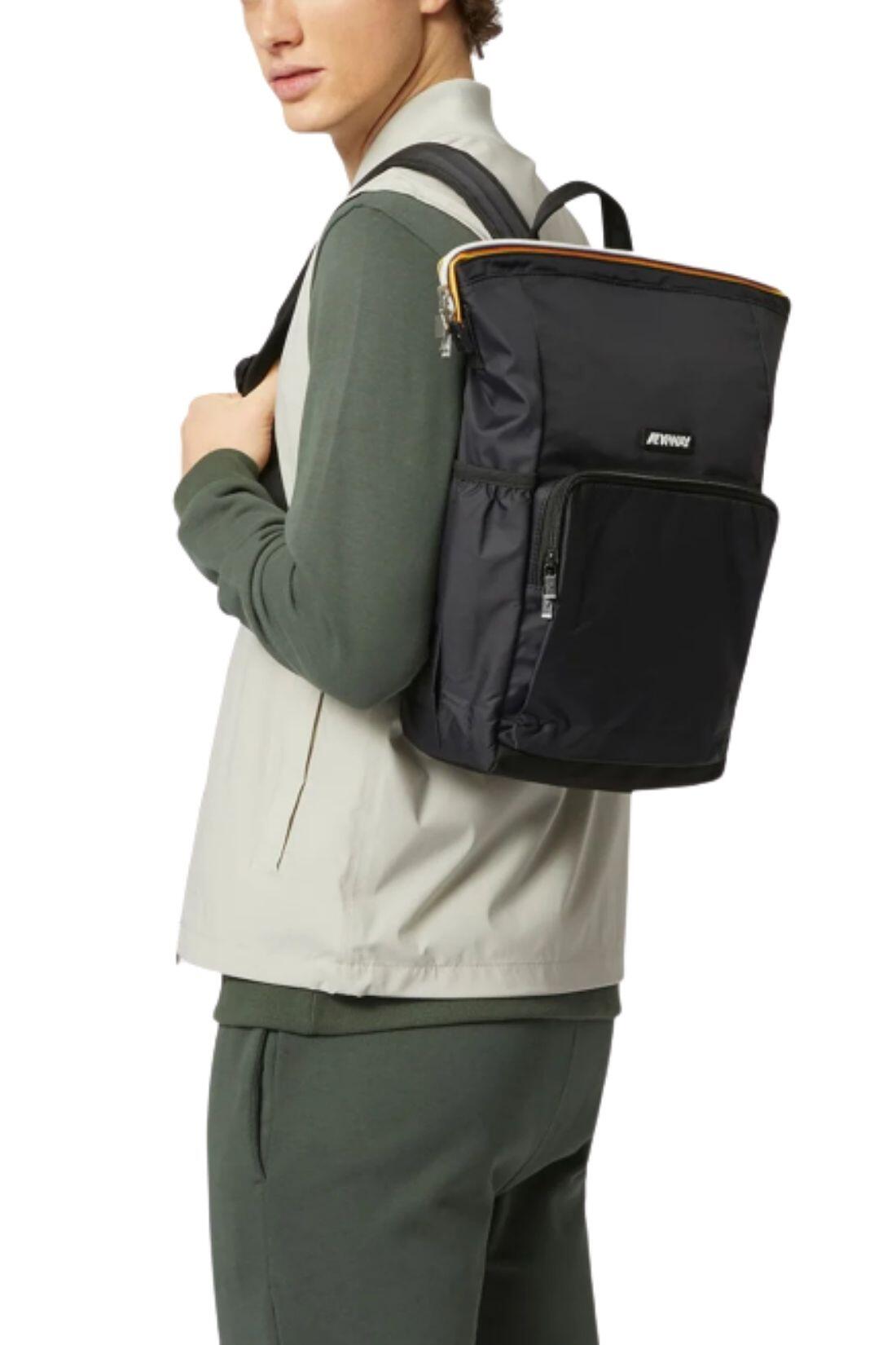 K-WAY Maizy Unisex-Rucksack aus Ripstop-Nylon in Schwarz, eine Größe 2/4