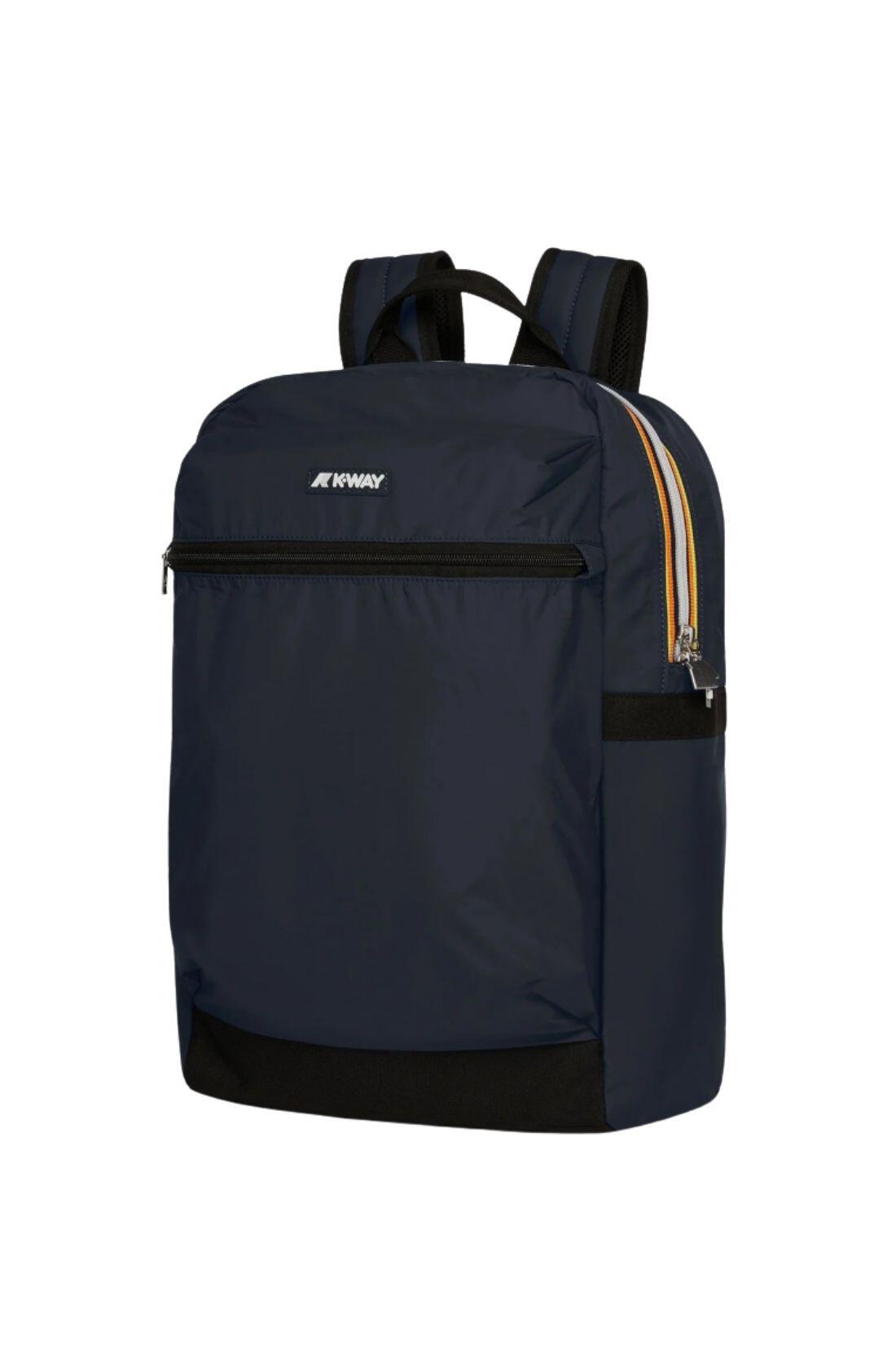 K-WAY Rucksack für Herren Laon – blaues Ripstop-Nylon, Einheitsgröße 2/3