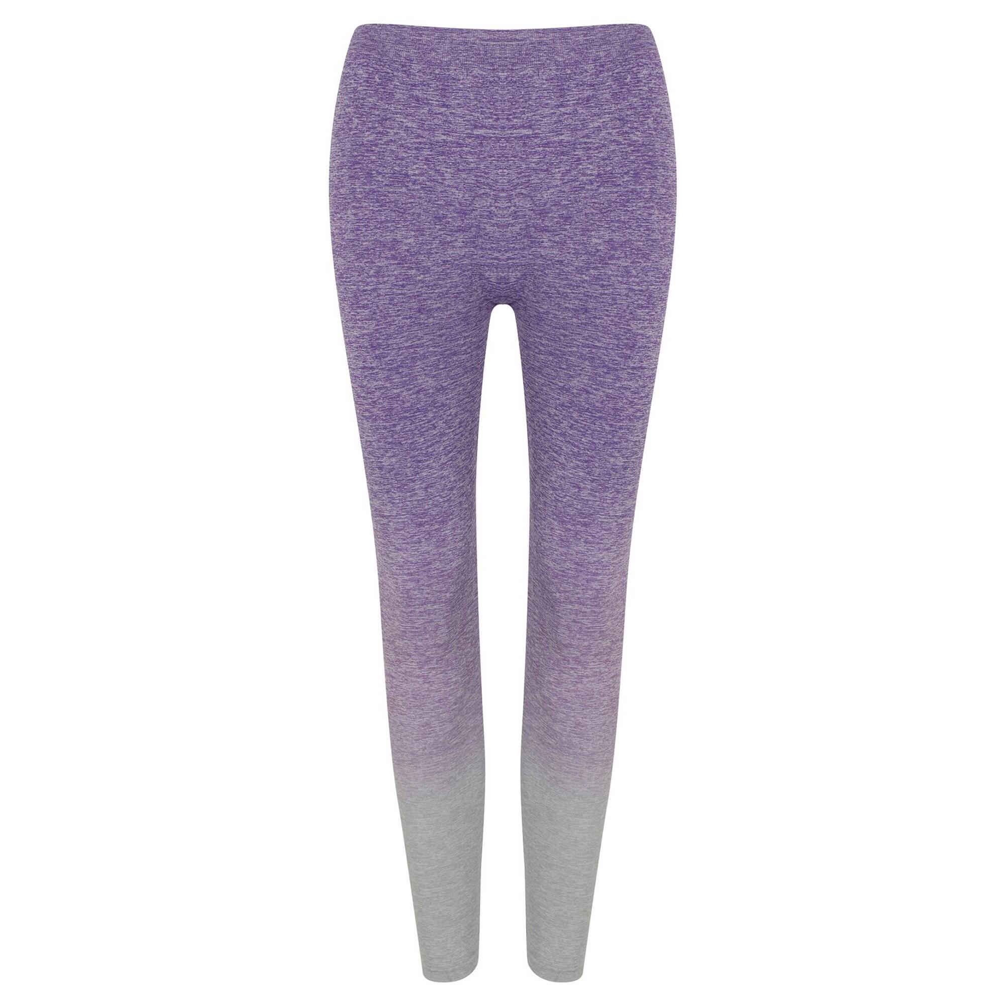 TOMBO Womens/Ladies Seamless Fade Out Leggings (Purple/Light Grey Marl)
