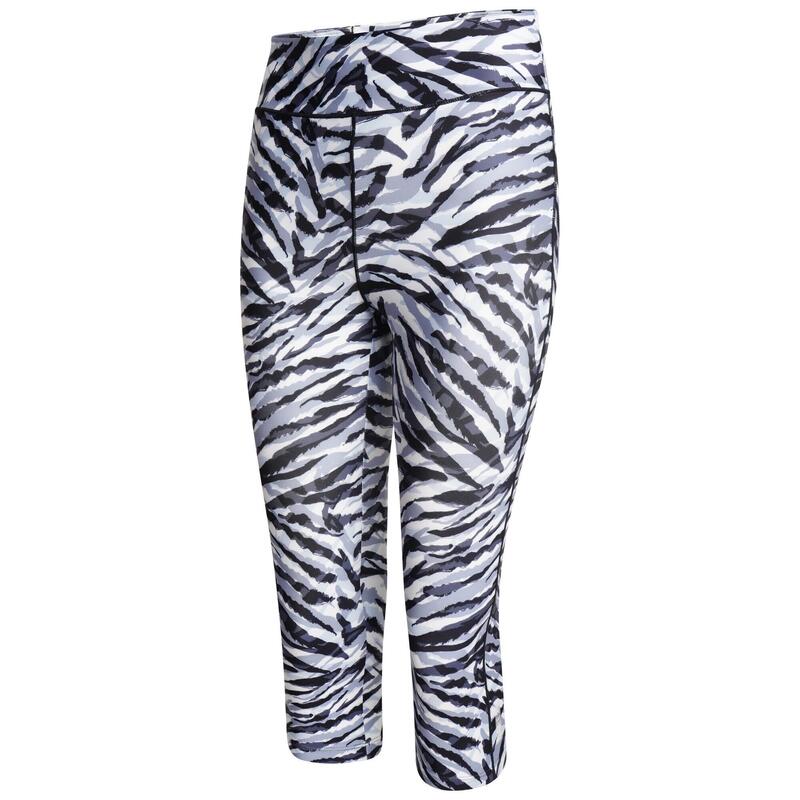 einflussreiche Leggings Damen Schwarz/Weiß Zebra