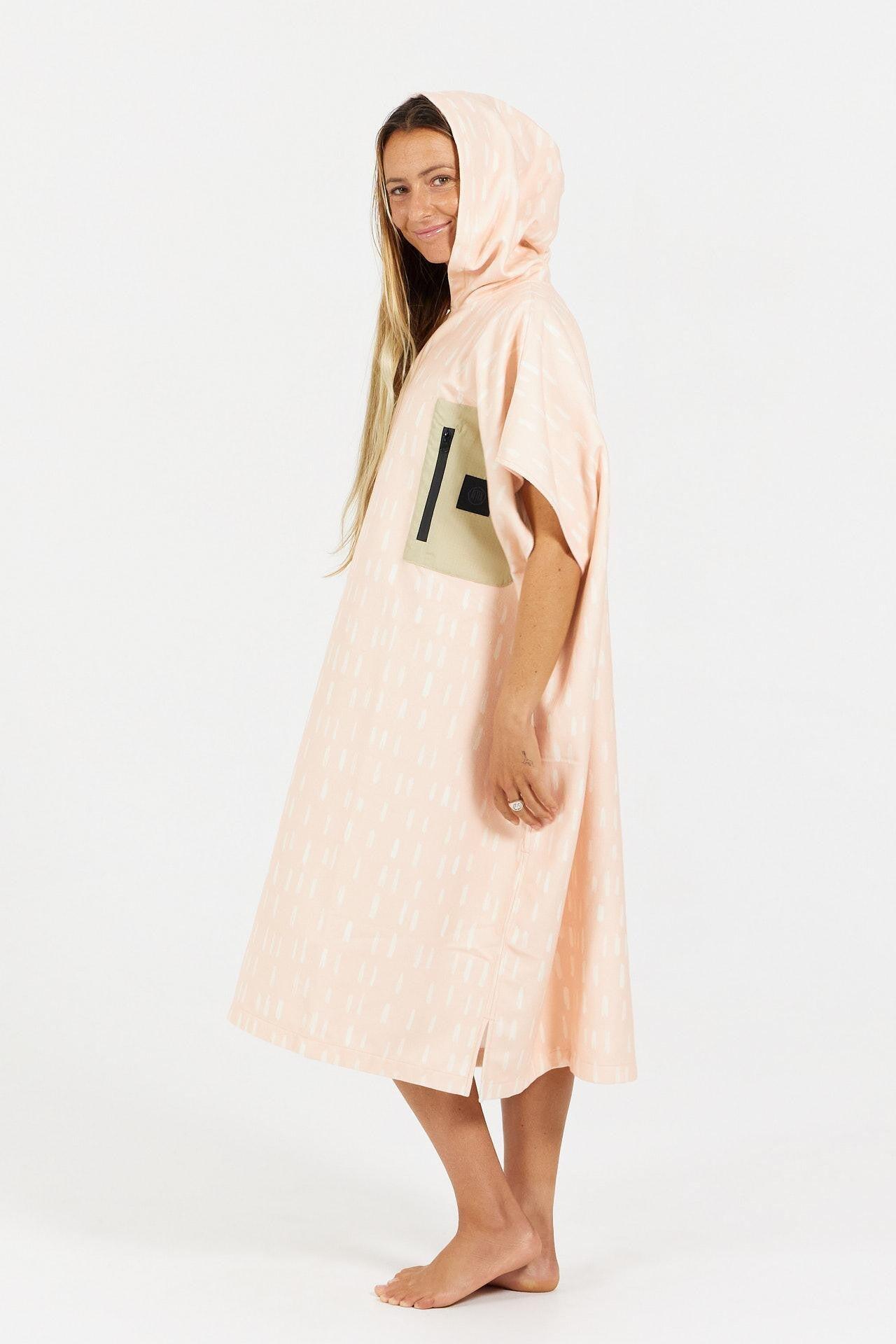 Poncho de surf para adultos - Tech Pocket - Tears of Pink 4/4