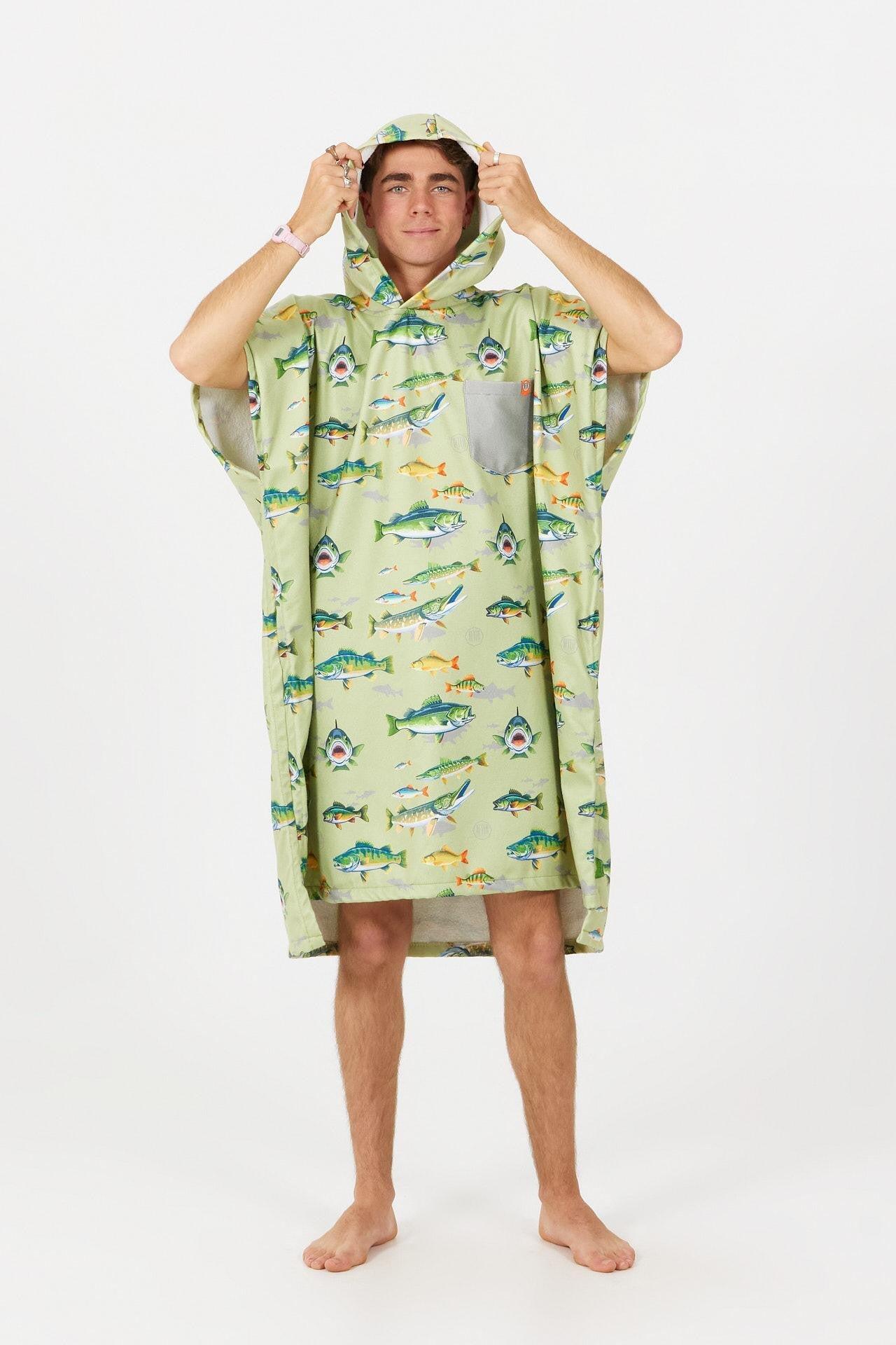 Poncho da surf per adulti - American Fishing - Pesce 4/4