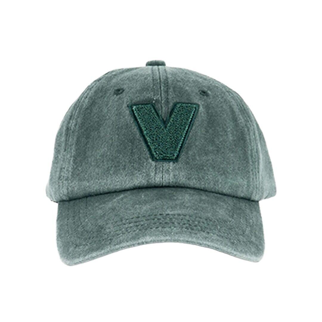 Gorra Verde Victoria Algodón Lavado V con Cierre Ajustable 3/4