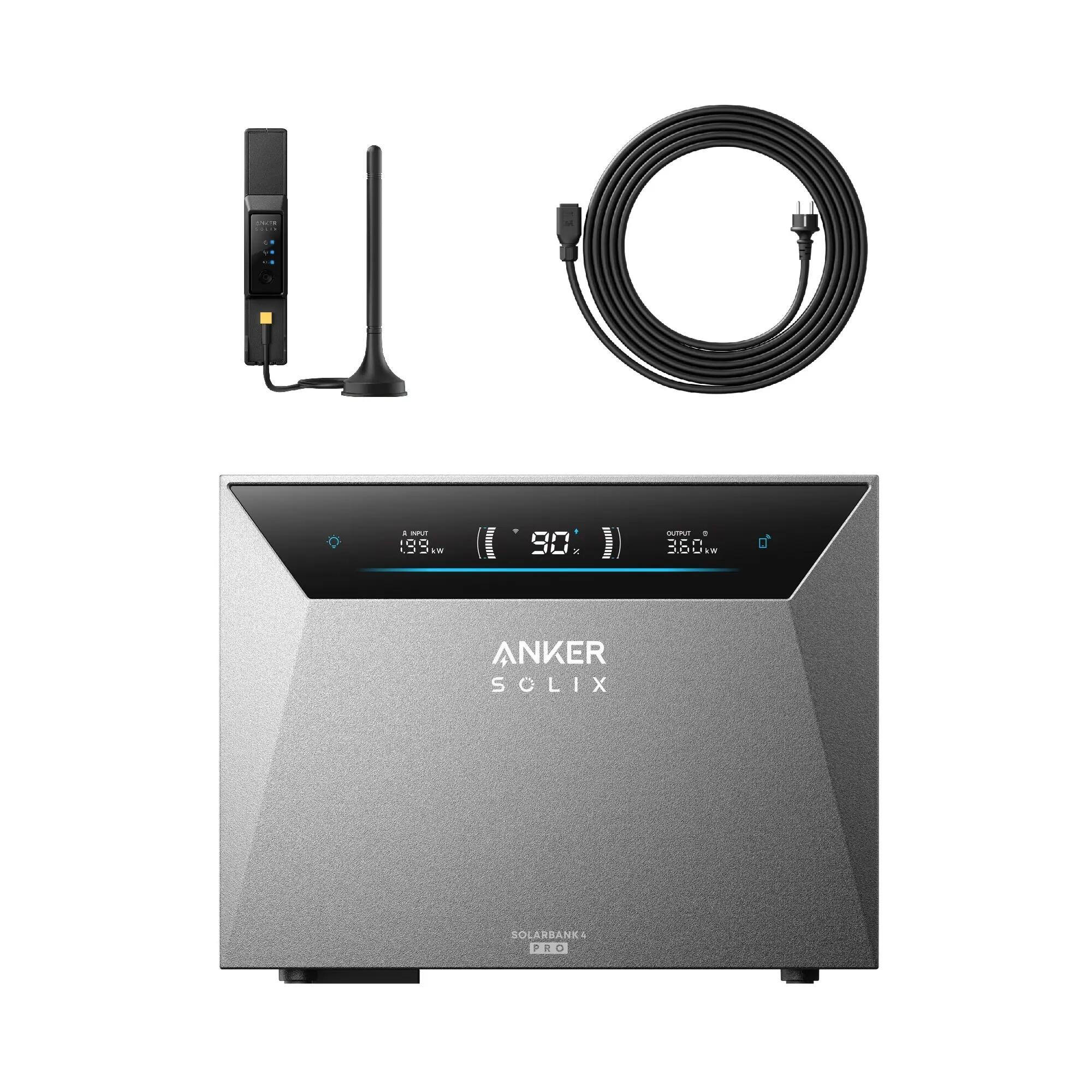 ANKER Sada SOLIX Solarbank 4 E5000 Pro s Schuko adaptérem a Smart Meter