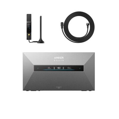 Kit anker solix solarbank max ac met schuko-adapter en smart meter