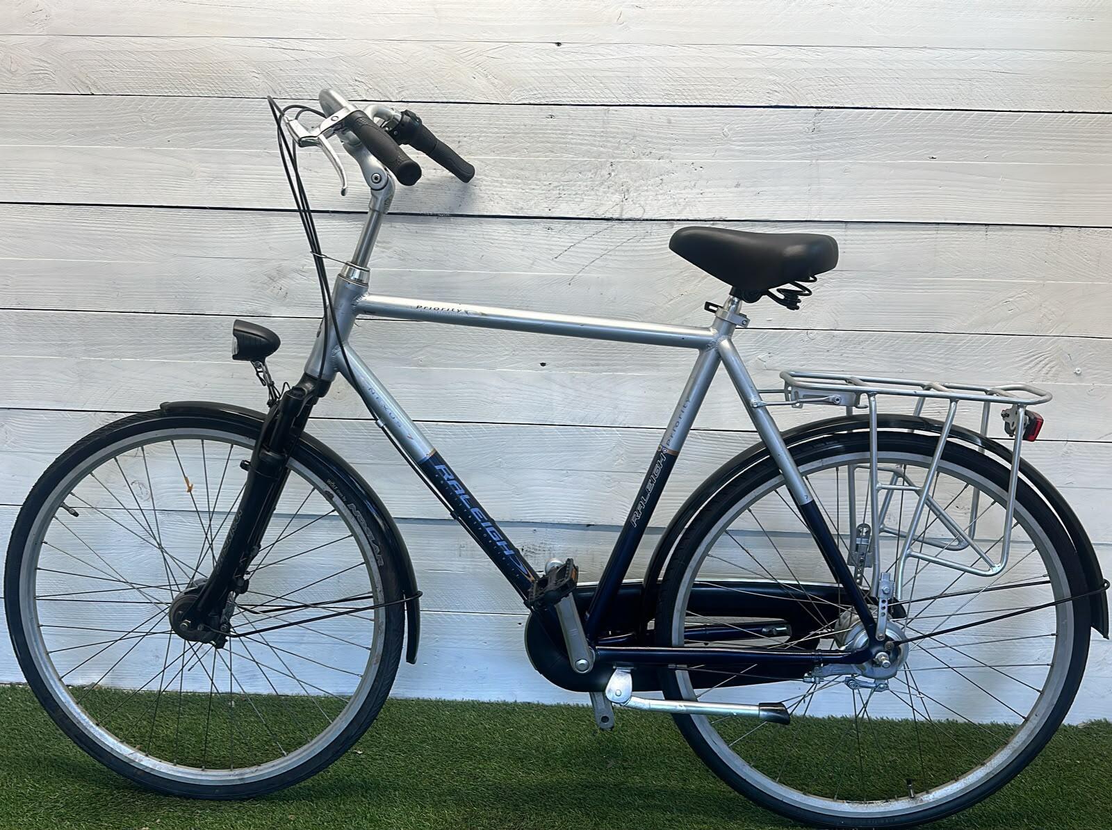 Raleigh stadsfiets bike, metal/grijs 3/3