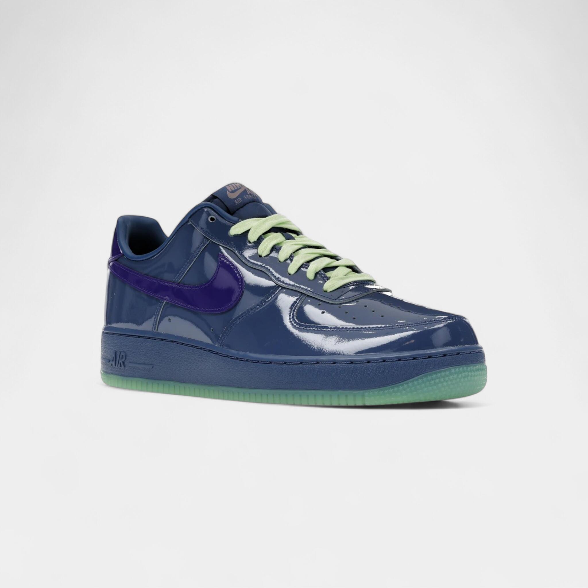 Nike Air Force 1 Low Patent Leather Mystic Navy Grape Ice 2/4