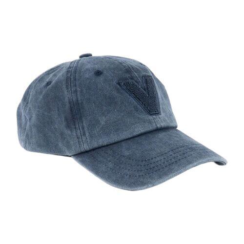 Gorra Azul Marino Victoria Algodón Lavado V Marino con Cierre Ajustable 4/4