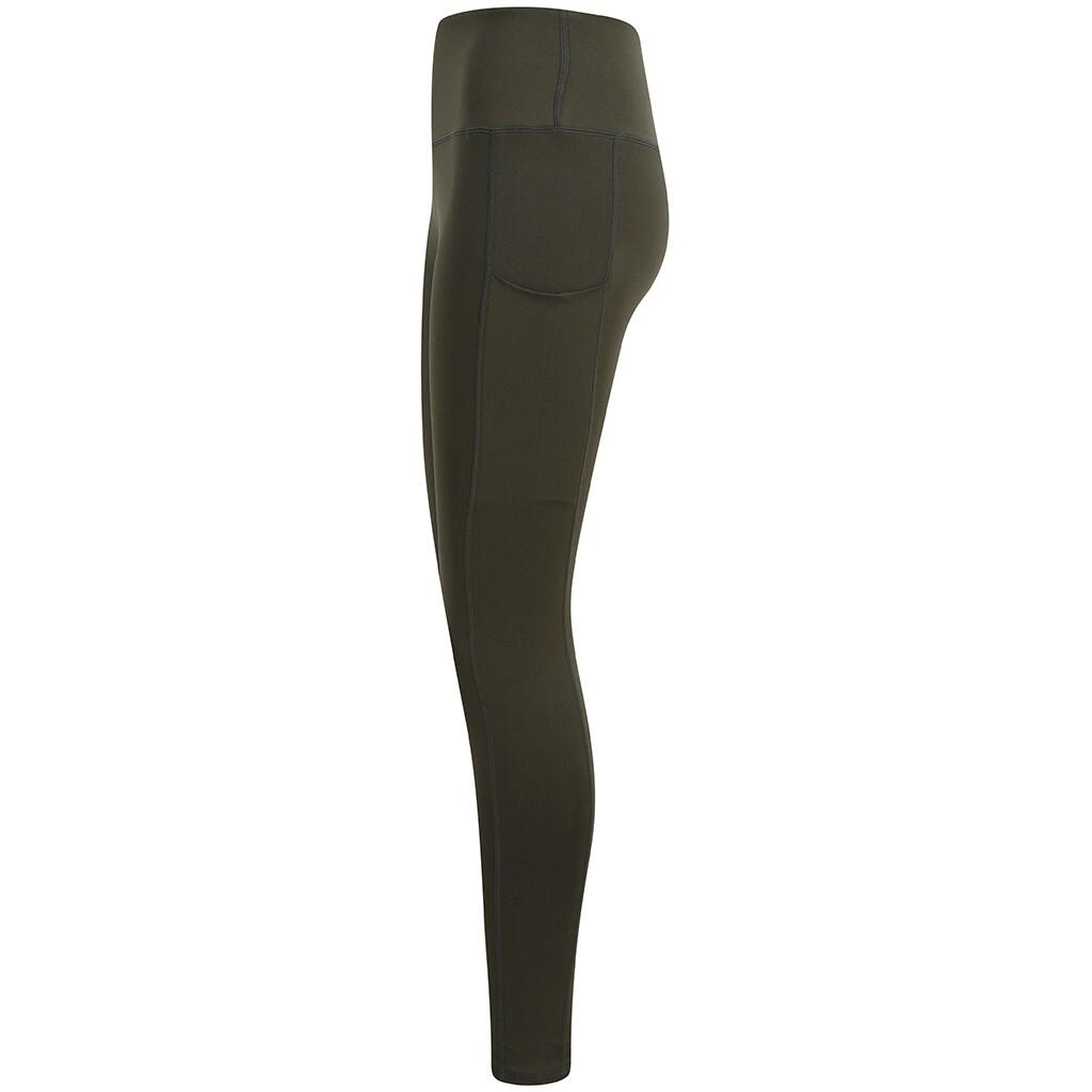 Womens/Ladies Core Pocket Leggings (Olive Green) 3/3