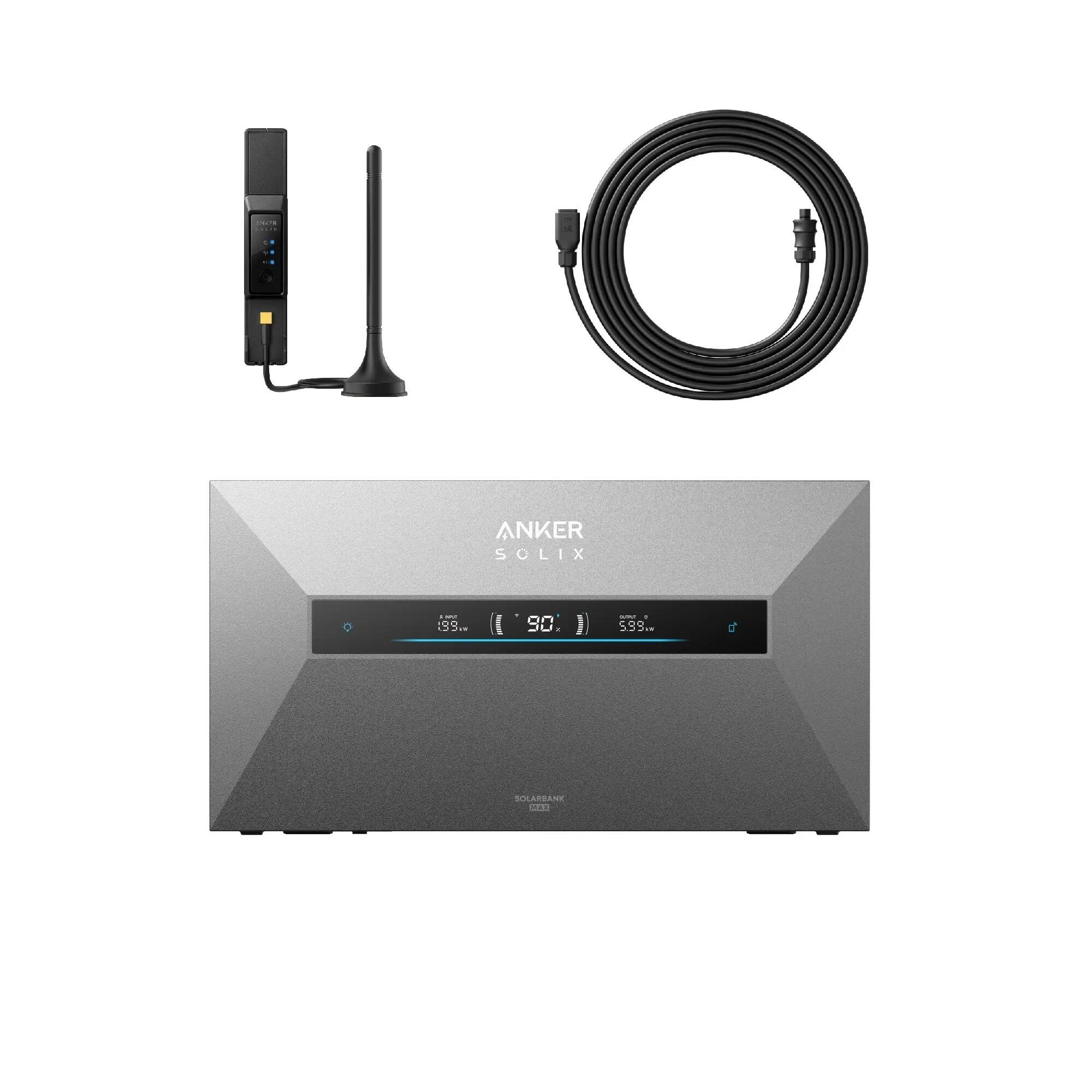 ANKER Sada SOLIX Solarbank Max AC s Wieland adaptérem a Smart Meter Gen 2