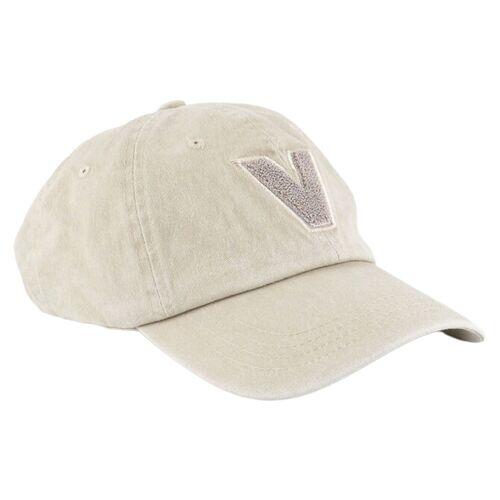 Gorra Beige Victoria Algodón Lavado V con Cierre Ajustable 4/4