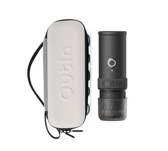 Kit OutIn Nano Tragbare elektrische Espressomaschine + EVA-Etui – Canyon Grün
