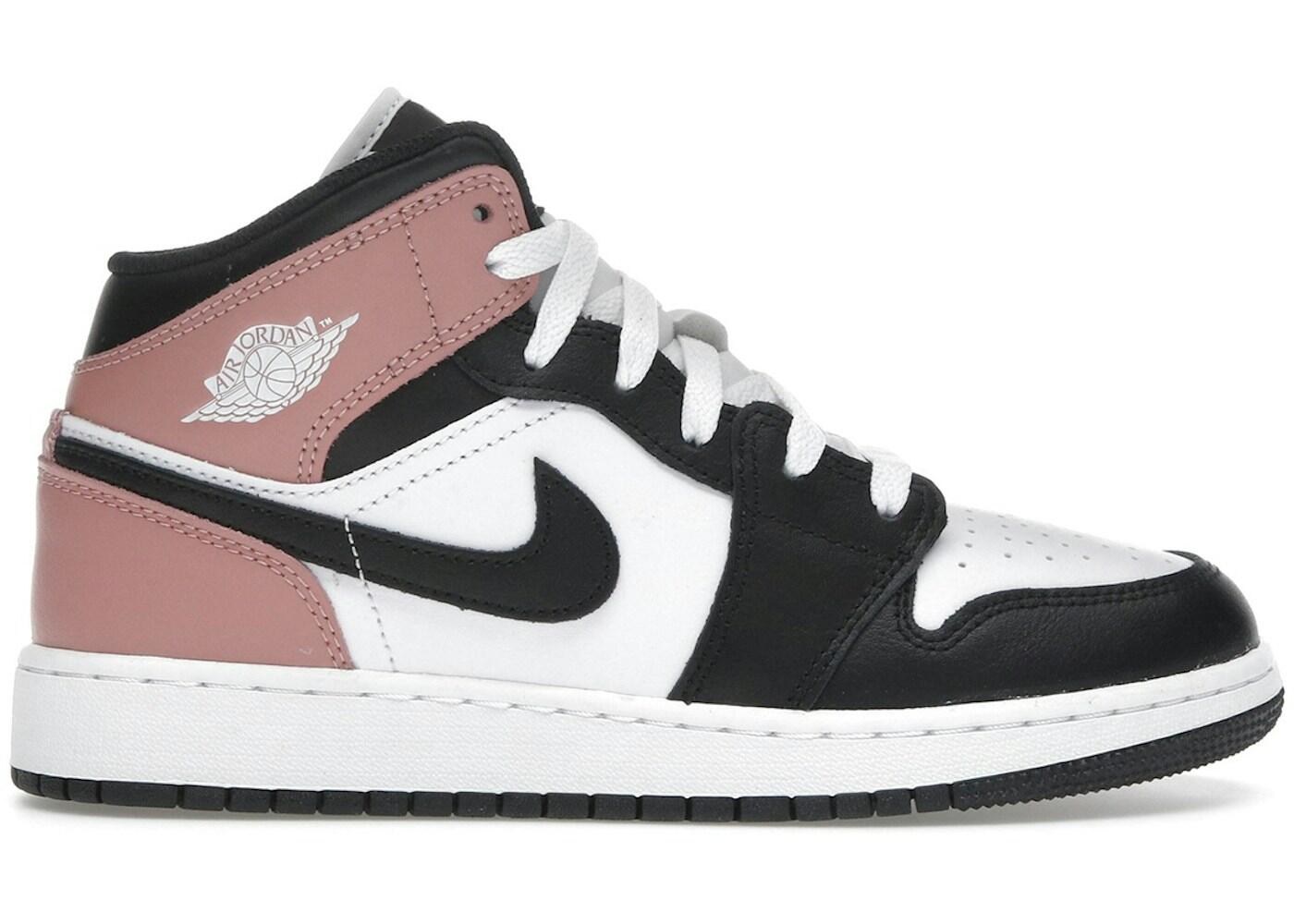 Jordan 1 Mid White Rust Pink Black (GS) 2/2