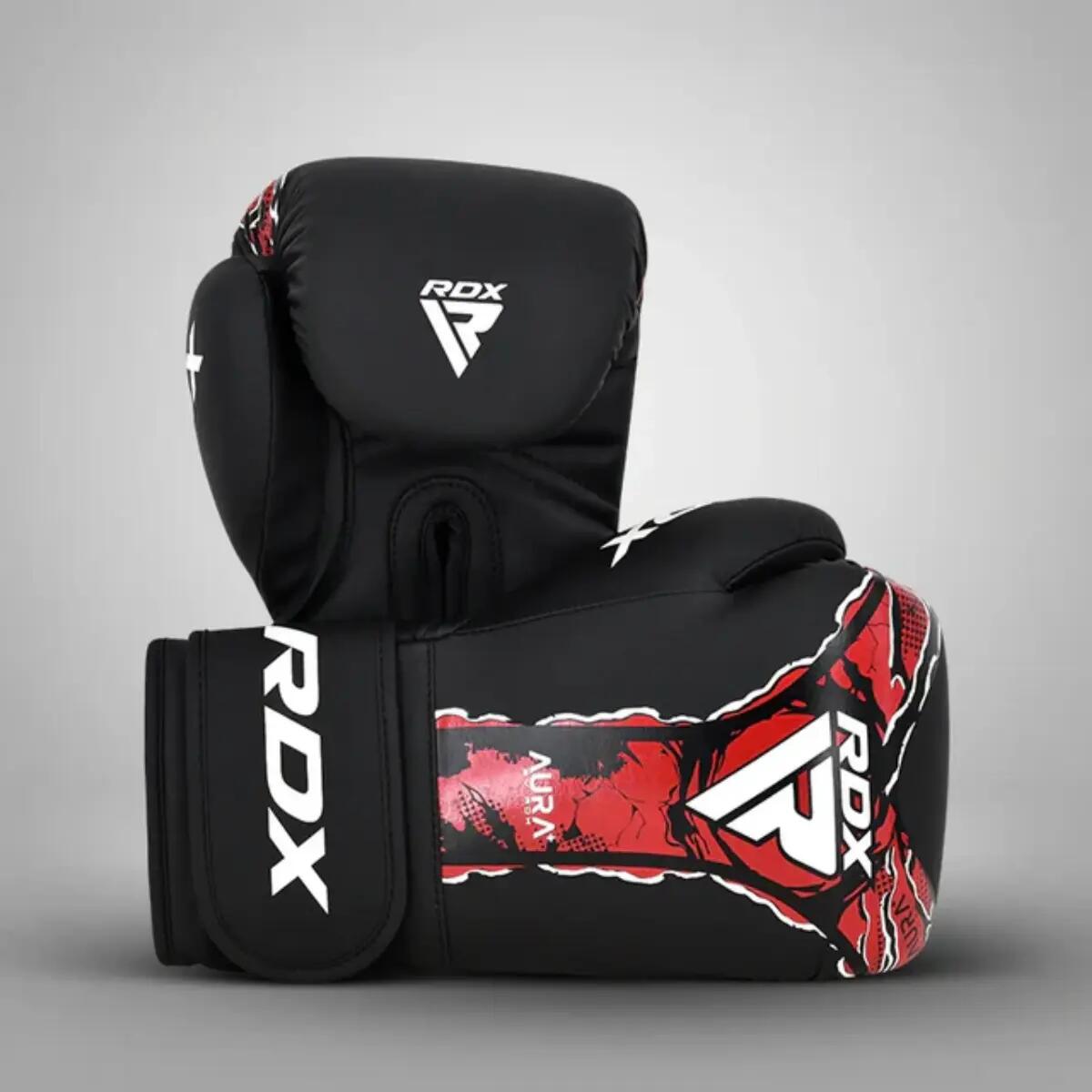 Gants de boxe RDX F17 - Noir/Rouge - 16oz 6/7