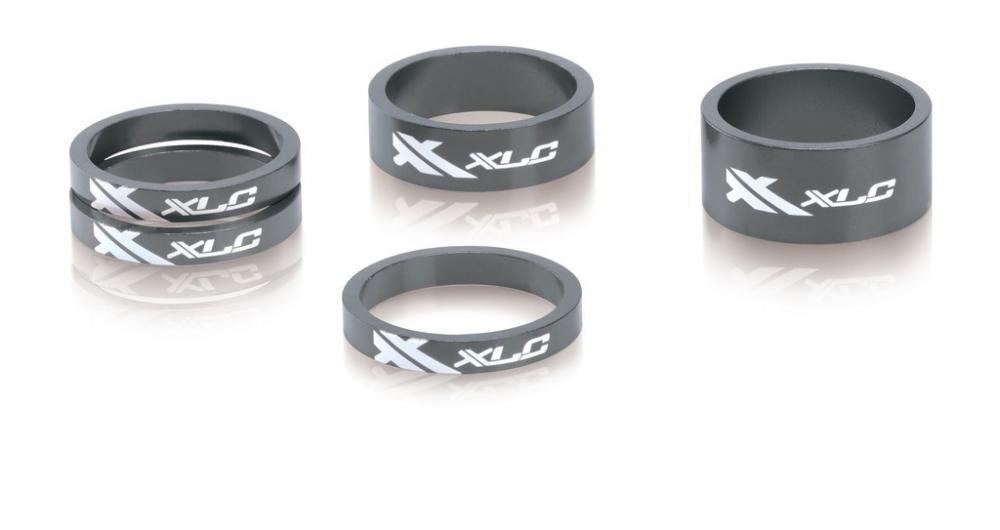 XLC A-Head Spacer-Set AS-A02 3 x 5, 1 x 10 1 x 15mm 1 1/8" titanfarb 2/3