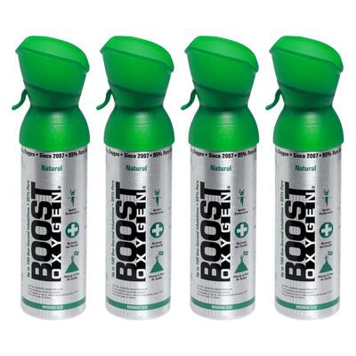 Boost Oxygen ossigeno supplementare in bomboletta Naturale Piccolo 4x3L