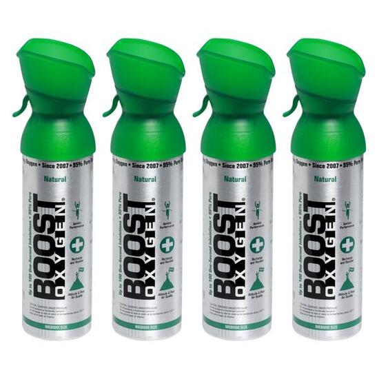 Boost Oxygen oxygène supplémentaire en bombe Naturel Petit 4x3L