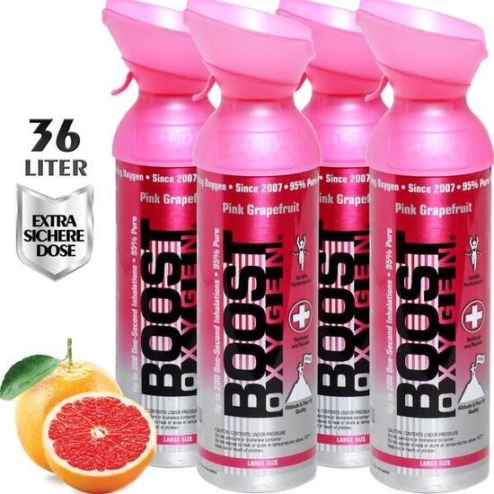 Boost Oxygen oxygène supplémentaire en bombe Pamplemousse Rose Grand 4x9L