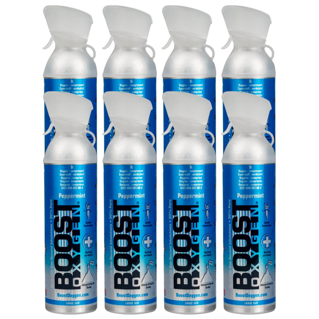 BOOST OXYGEN Doplňkový kyslík v plechovce Peppermint, malý, 8x3L